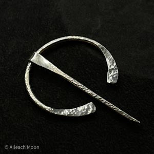 Luna Hand-forged Celtic Brooch in Sterling Silver